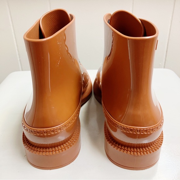 MELISSA Womens BRAZILIAN Wingtip Brogue Ankle Boot SIZE 7 Glossy Bordeaux Brown - Picture 10 of 13